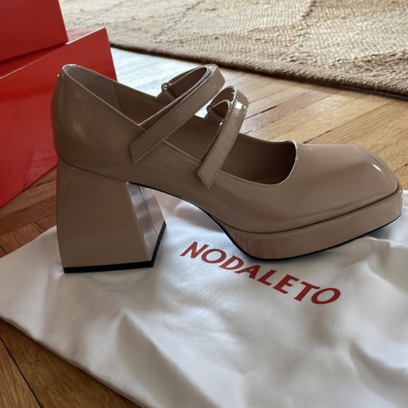 Nodaleto Bulla Babies chunky heel mary-jane in Spanish Nude - Picture 3 of 9